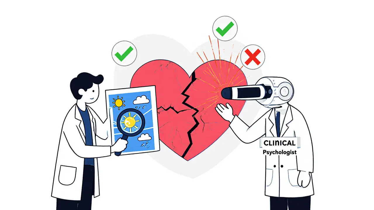 Srdce je vyšetřováno dvěma odborníky – jeden správně, druhý špatně.