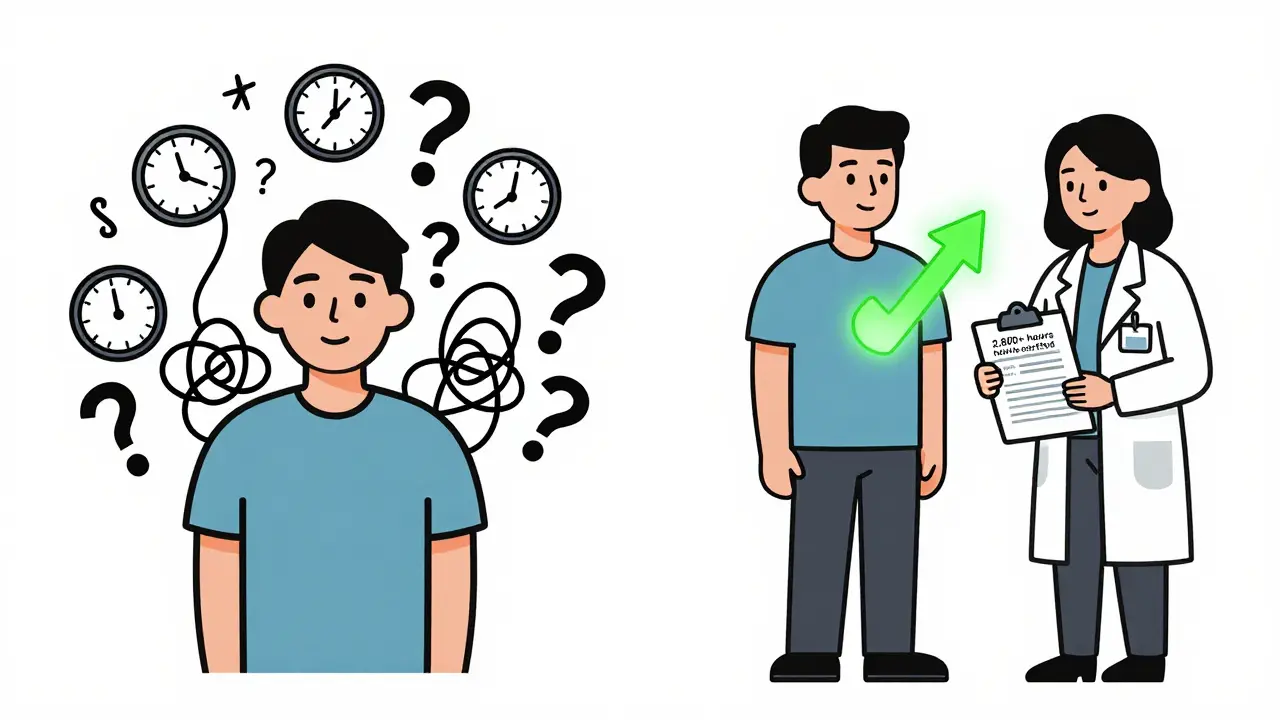 Porovnání nekvalifikované a akreditované terapie s měřením pokroku.