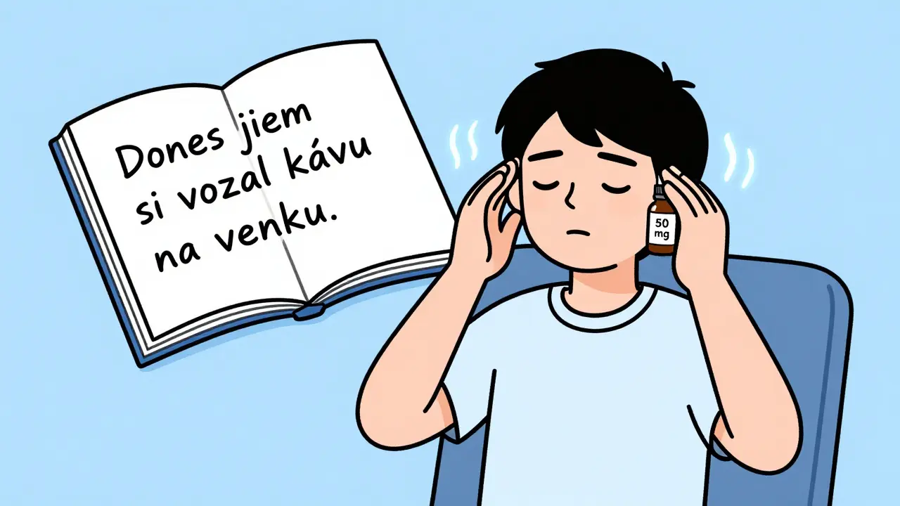 Osoba drží láhev CBD s jemným zářivým efektem, vedle ní deník s jednoduchým zápisem.