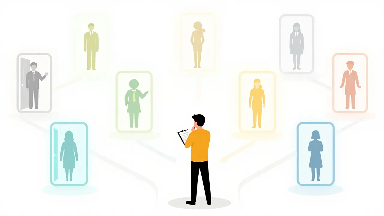 Člověk vybírá cestu k správnému terapeutovi