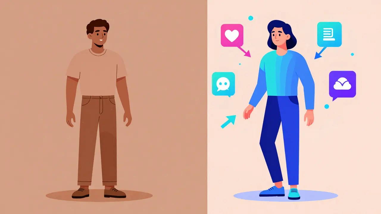 Kontrast mezi reálným tělem a digitální iluzí