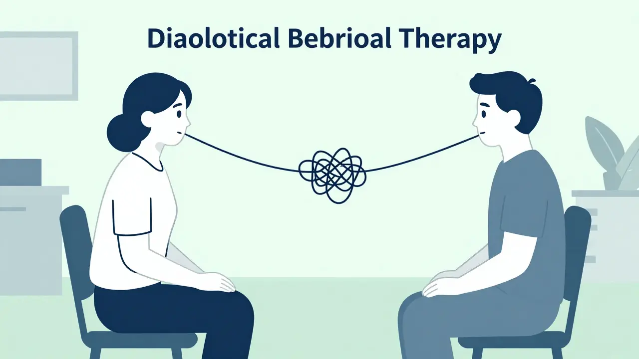 Terapeutická seance s vizuální metaforou rozplétání emocionálních uzlů
