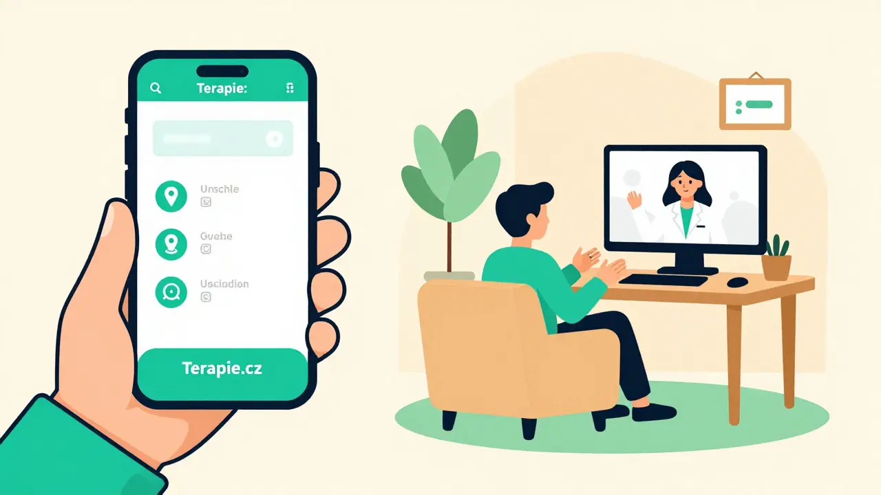 Hledání terapeuta online a konzultace přes videohovor
