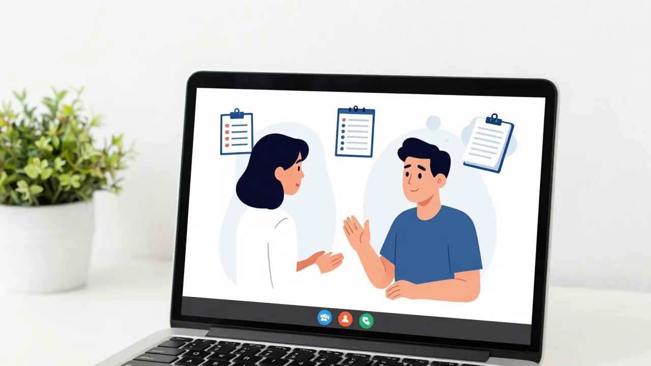 Ilustrace online kognitivně behaviorální terapie s vizualizací nástrojů