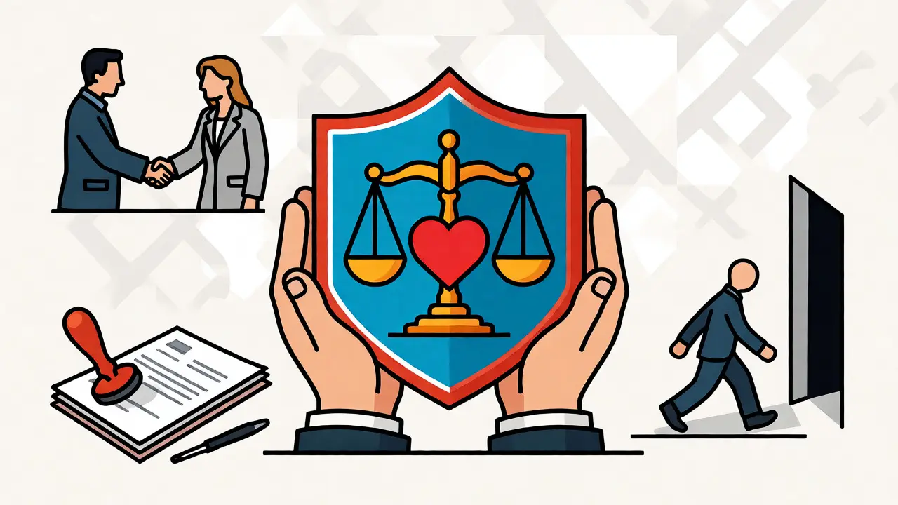 Symbolická ilustrace ochrany práv klienta a podání stížnosti